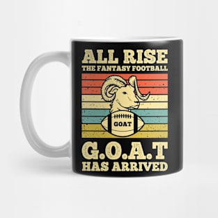 All Rise Fantasy Football Goat Arrived League Champion Draft Mug